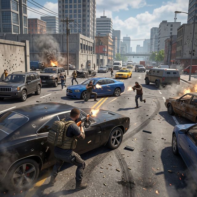 MadOut2 Big City Online Araba Modifiye ve Yarış Sahnesi